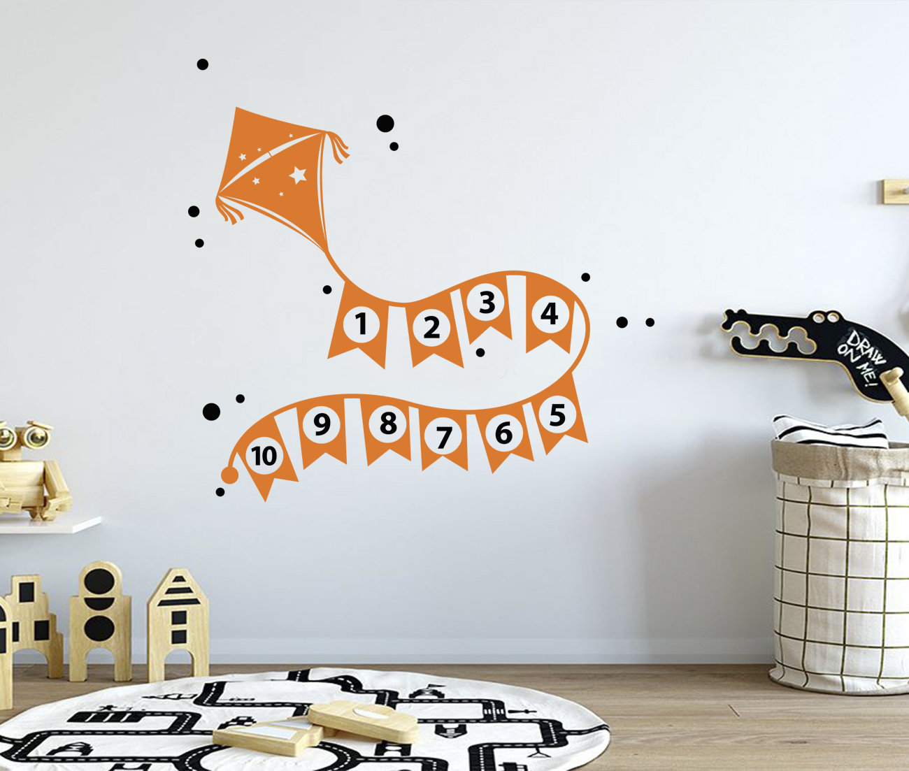 Kite Wall Decal Numbers Wall Decals for Kids Room Decor Etsy