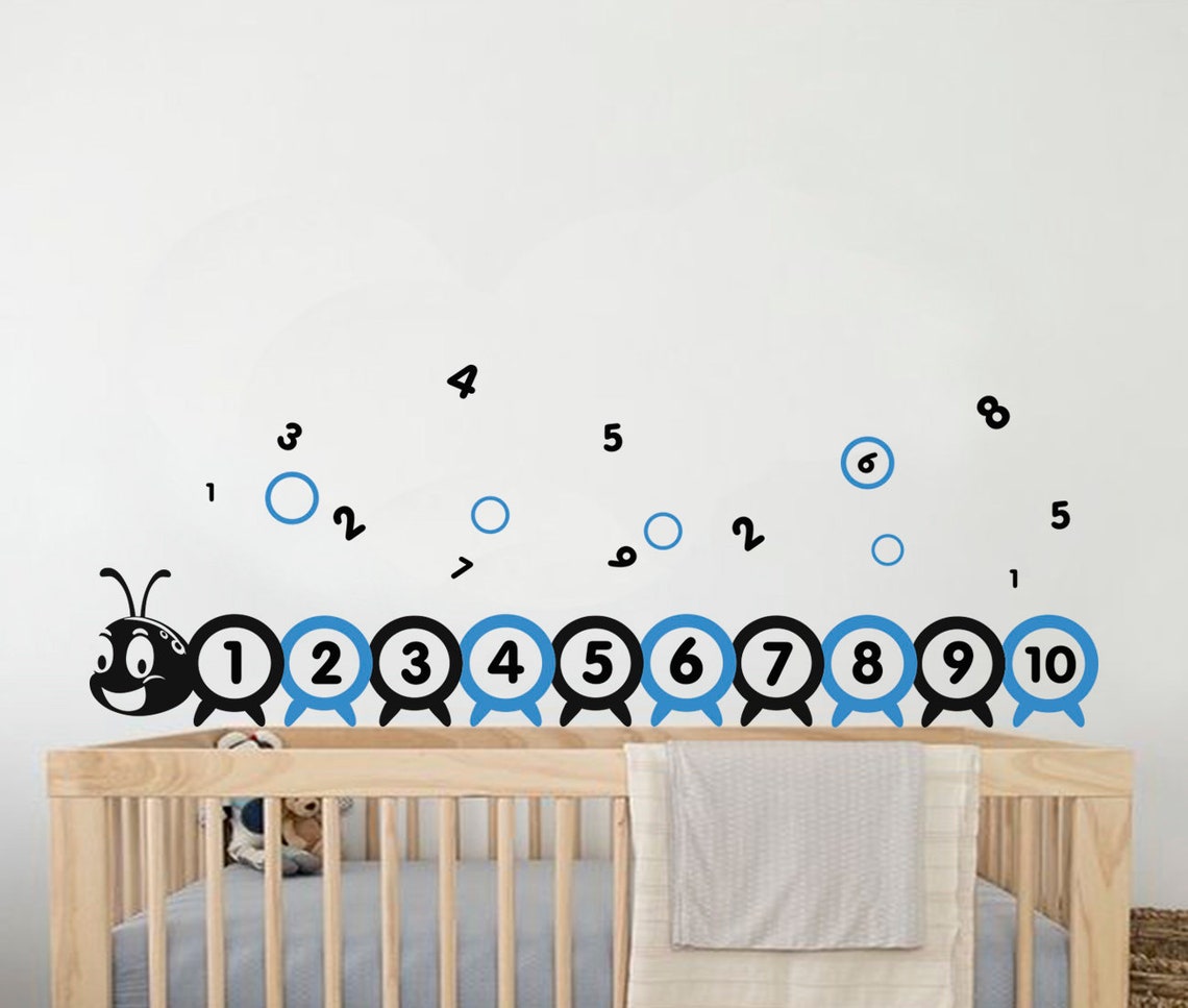 Numbers Wall Decals Numbers 1 to 10 Sticker Nursery Wall Etsy