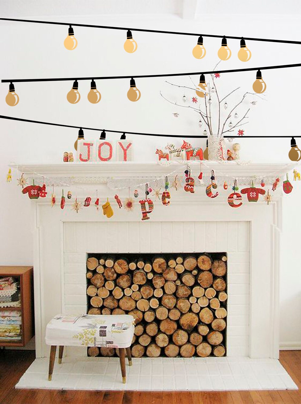 Christmas Lights Decal Window Lights Sticker for Christmas Etsy UK