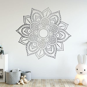 Mandala Wall Decal, Boho Wall Decals, Yoga Wall Stickers, Henna Vinyl ...