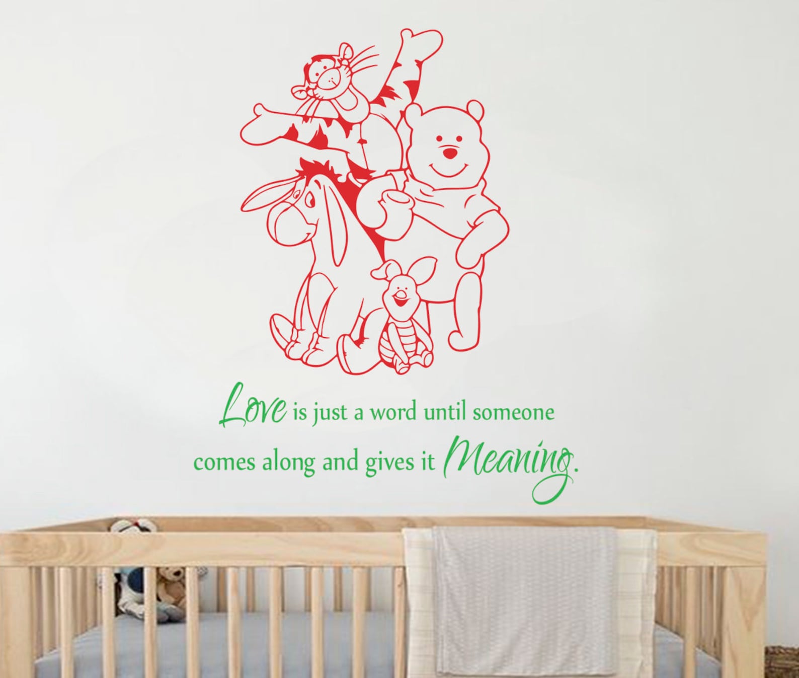 Classic Winnie The Pooh Wall Decals Quotes Nursery wall Etsy