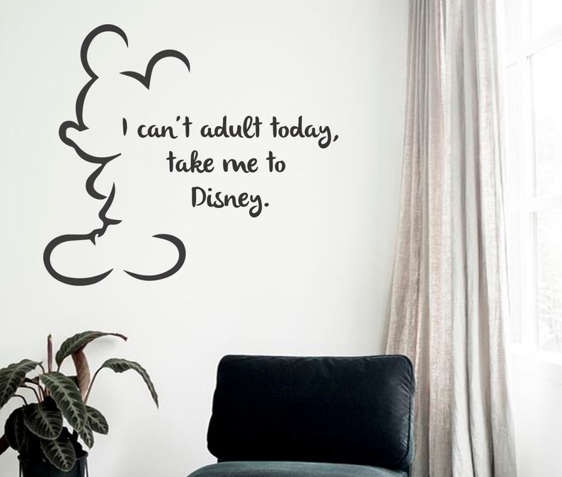 Mickey Mouse Wall Decal Disney Wall Quote Decals Nursery Etsy UK