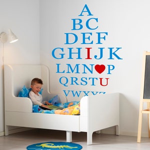 Alphabet Wall Decal, Alphabet Letters decal, ABC wall sticker, Kids wall decals
