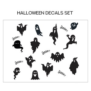 Ghost Halloween Decal, Halloween Window Decal , Halloween decals for car, Happy Halloween Halloween Home Decoration image 6