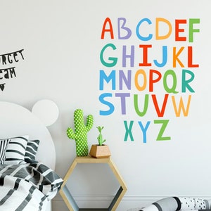 Alphabet Wall Decal, Children Alphabet decal, Kids Room Decals, ABC Alphabet sticker