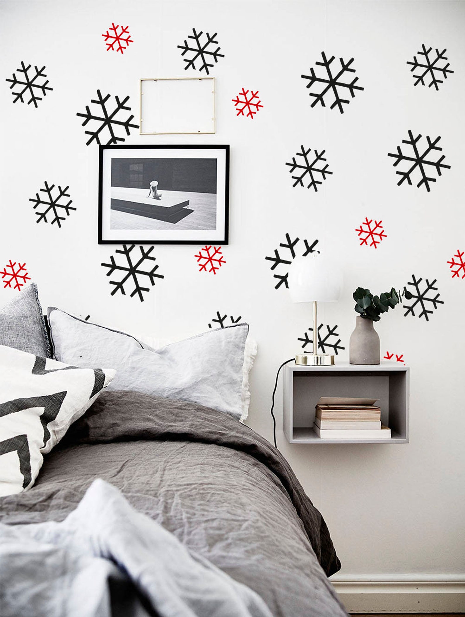 Snowflake Wall Decal Window Vinyl Decals Snowflakes Etsy
