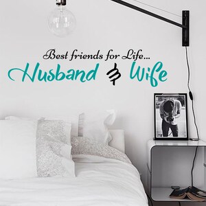 Husband and Wife wall decal, Family wall decal, Vinyl wall decal, Bedroom stickers