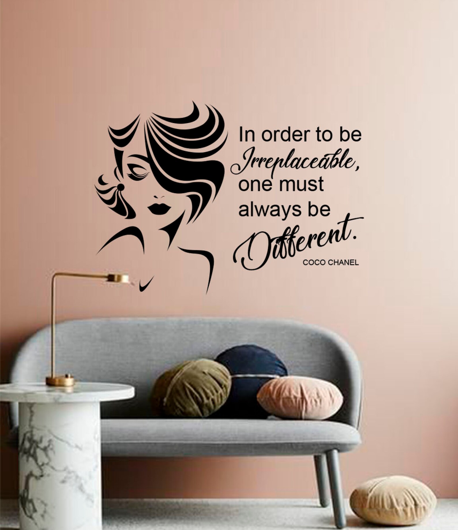 Coco Chanel Quote Wall Decal Chanel Sticker Beauty Salon Etsy
