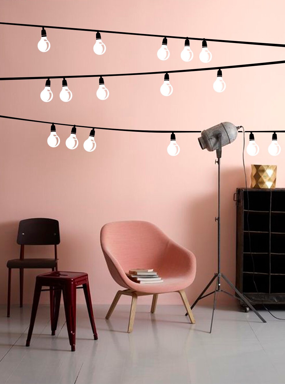 Christmas Lights Decal, Window Lights Sticker for Christmas Decor ...