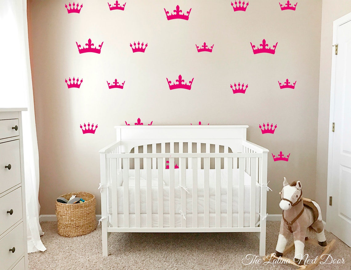 Crown Wall Decal Gold Crowns Vinyl Stickers Kids Room Decal Etsy
