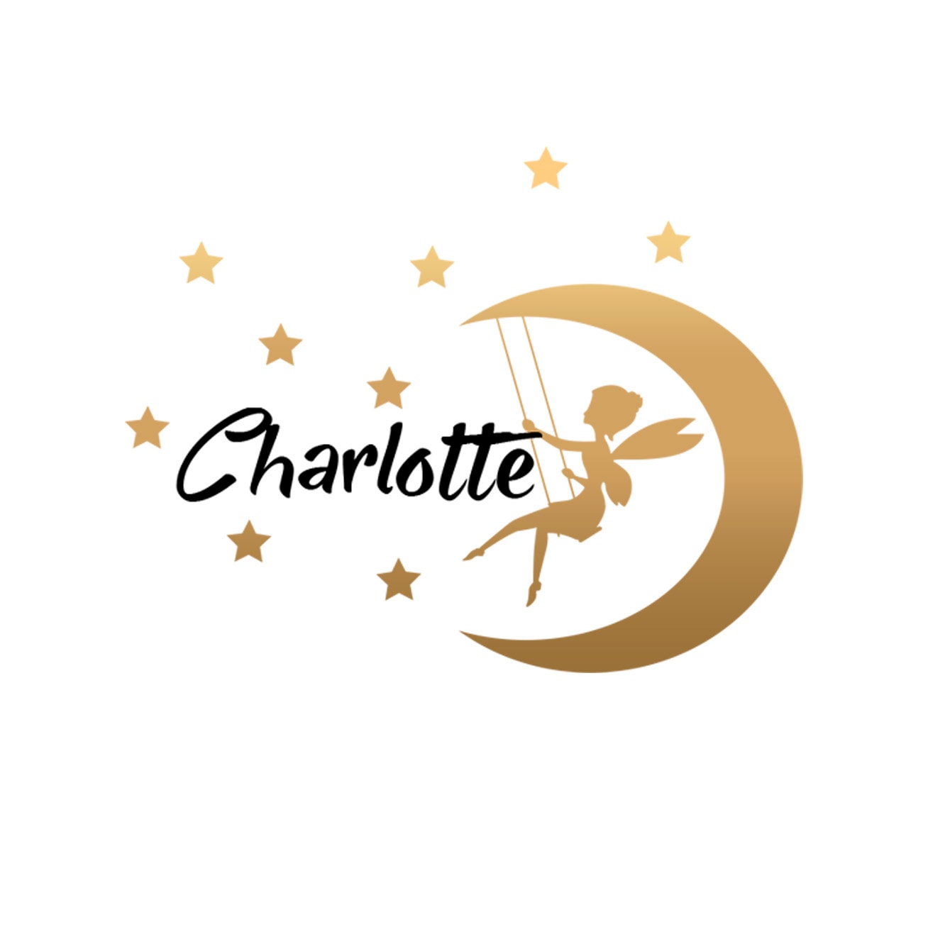 Fairy Wall Decal Girl Name Wall Decal for Nursery Decor Etsy