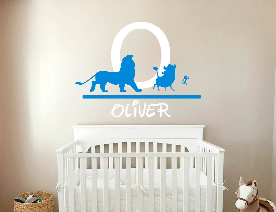 Lion King Wall Decal Personalized Name Wall Decal Disney Etsy