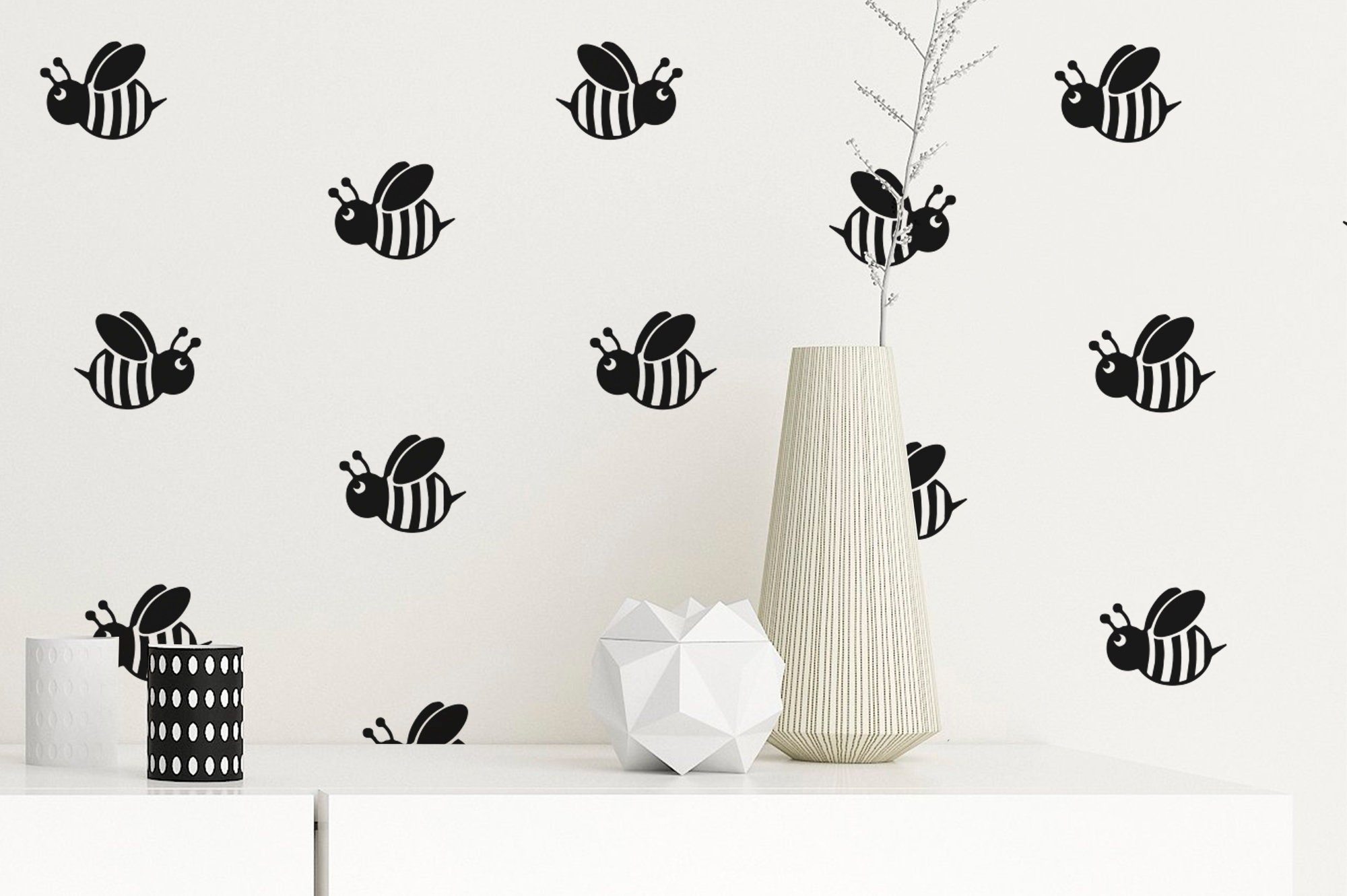 Bees Wall Decal Bee Stickers Flying Bees Vinyl Decals for Etsy