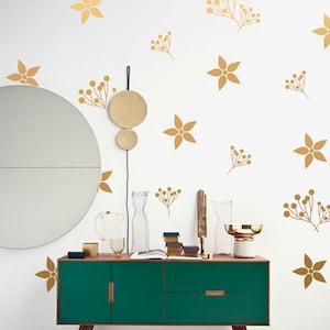 Flowers wall decals, Tropic flower decals, Bedroom wall decor, Nursery decals
