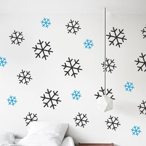 Schneeflocke Wandaufkleber, Fenstersticker, Fenstersticker, Schneeflocken Aufkleber, Weihnachtsdeko