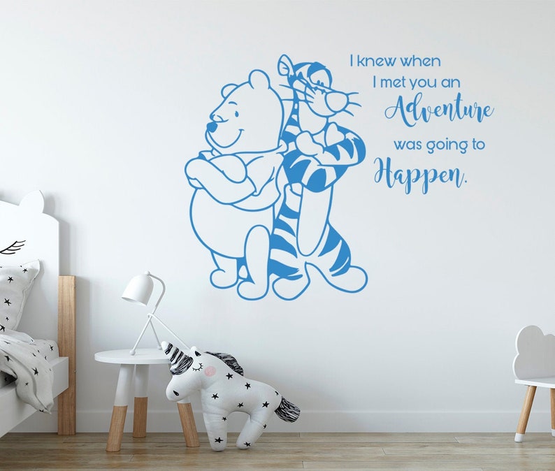 Winnie The Pooh Wall Decal Pooh quote decal Nursery wall | Etsy