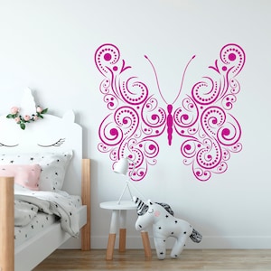 Butterfly wall decal, Nursery decal, Girls room decal,  Big Butterflies sticker for kids room decor