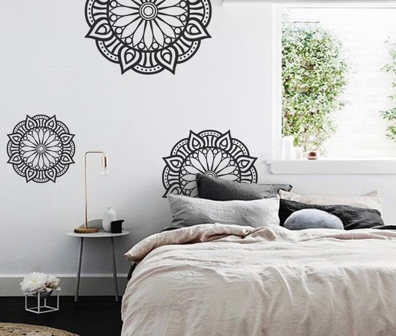 Mandala Wall Decal Boho Wall Decals Yoga Wall Decals Yoga Etsy UK