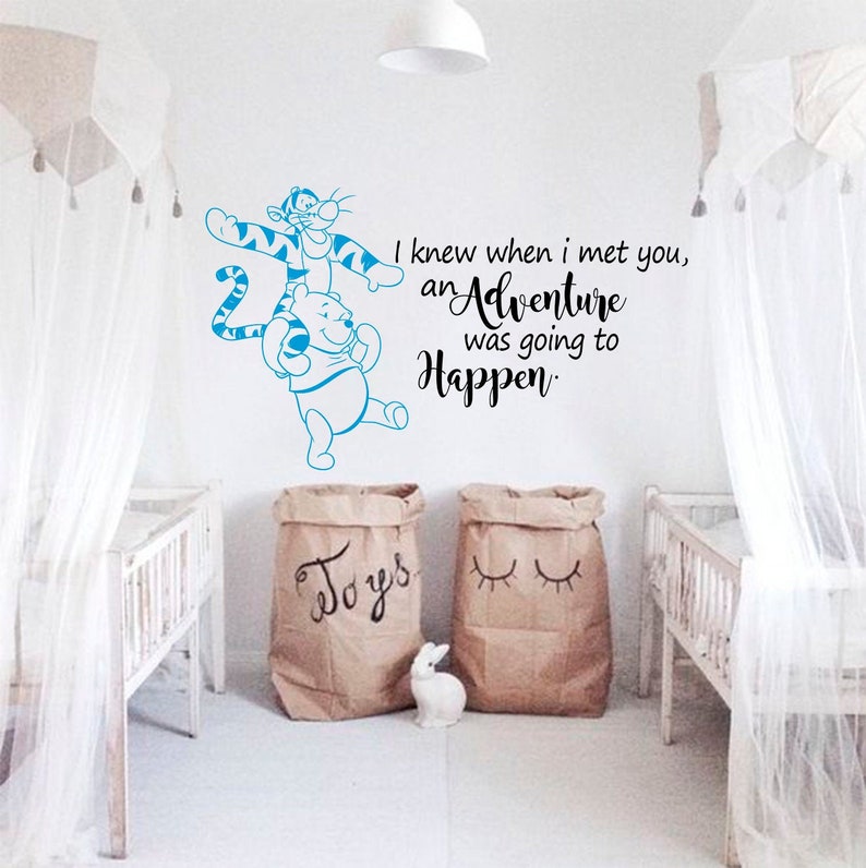 Winnie the Pooh Wall Decal Disney Wall Decal Classic Pooh Etsy