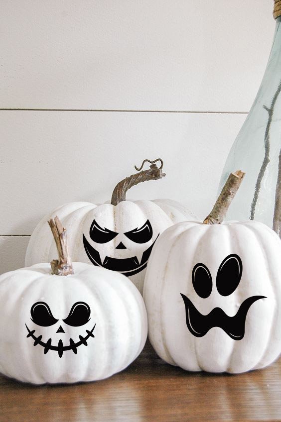 Glow In The Dark Halloween Stickers Pumpkins & Cats 🎃