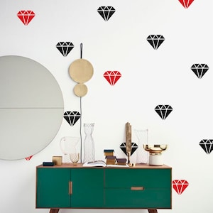 Diamonds wall decal, Geometric wall decal, Diamonds sticker, Vinyl wall decal