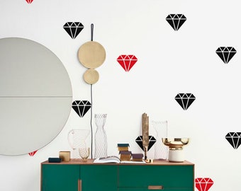 Diamonds wall decal, Geometric wall decal, Diamonds sticker, Vinyl wall decal