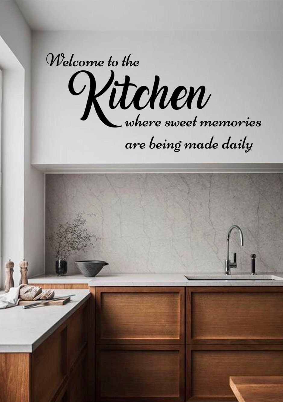 Kitchen Quote Wall Decal, Welcome to the Kitchen Sticker, Dining Room ...