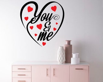 Valentines day decal, Heart decal, Love quote decal, Family wall decal, Valentines day quote