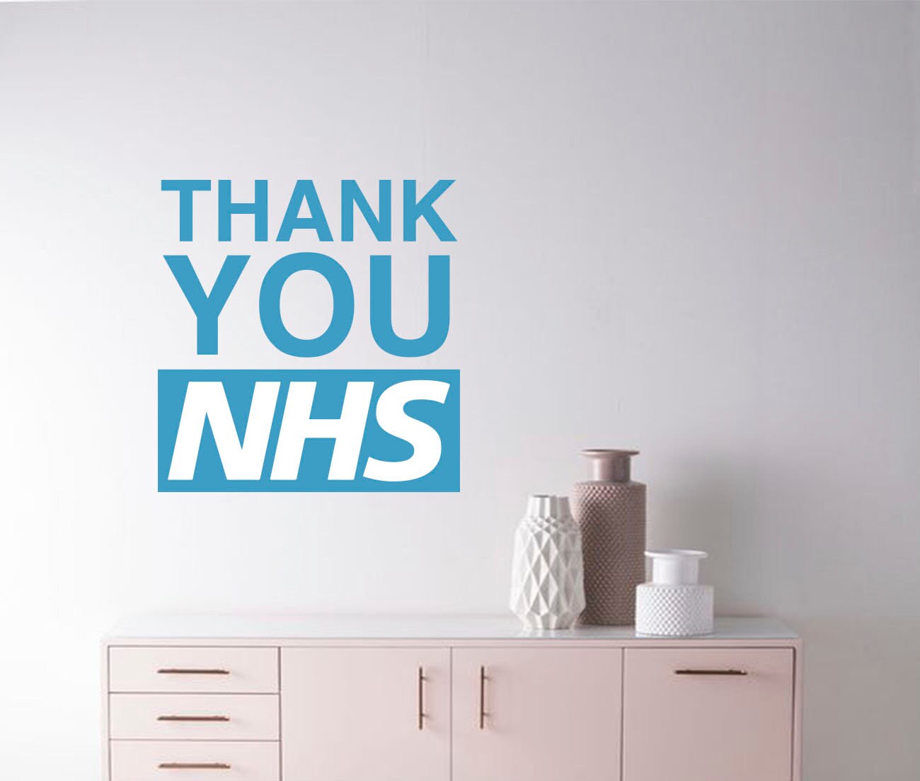 Gracias NHS Y Todos Los Trabajadores Clave Rainbow, Adhesivo