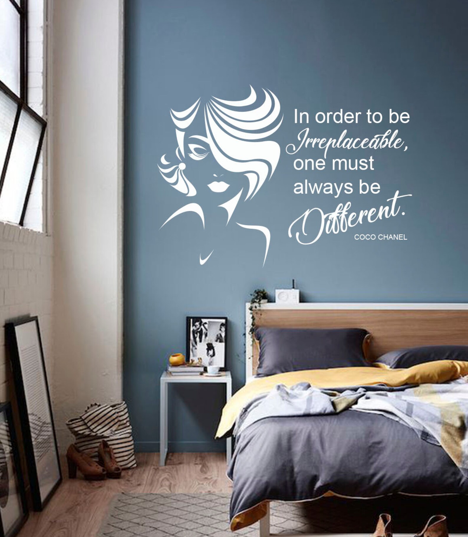 Coco Chanel quote wall decal Chanel sticker Beauty salon
