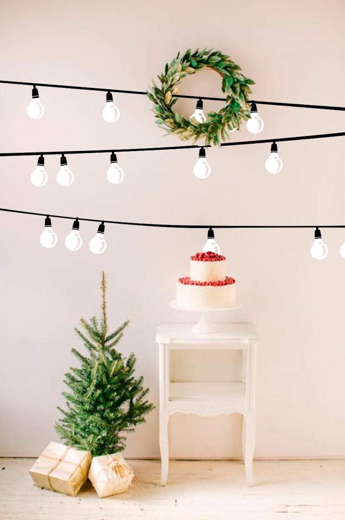 Christmas Lights Decal Window Lights Sticker for Christmas Etsy UK