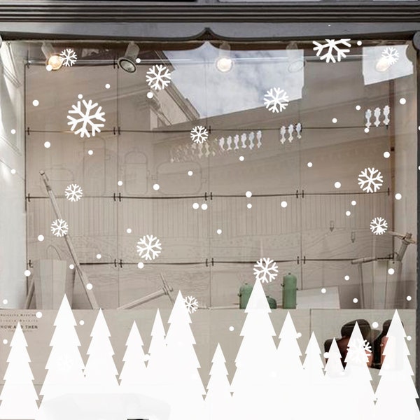 Christmas Window Decals Etsy