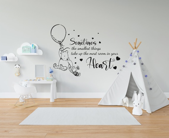 Winnie The Pooh Classic Wall Decal, Disney Wall Decal, Classic Pooh quote I knew an Adventure quote sticker