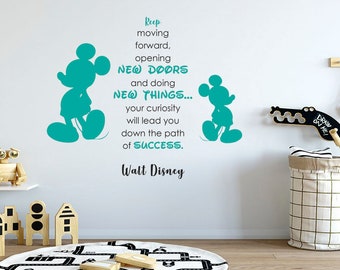Walt Disney Zitat Aufkleber, Mickey Maus Wandtattoo, Disney-Wand-Dekor, Kinder-Wand-Aufkleber
