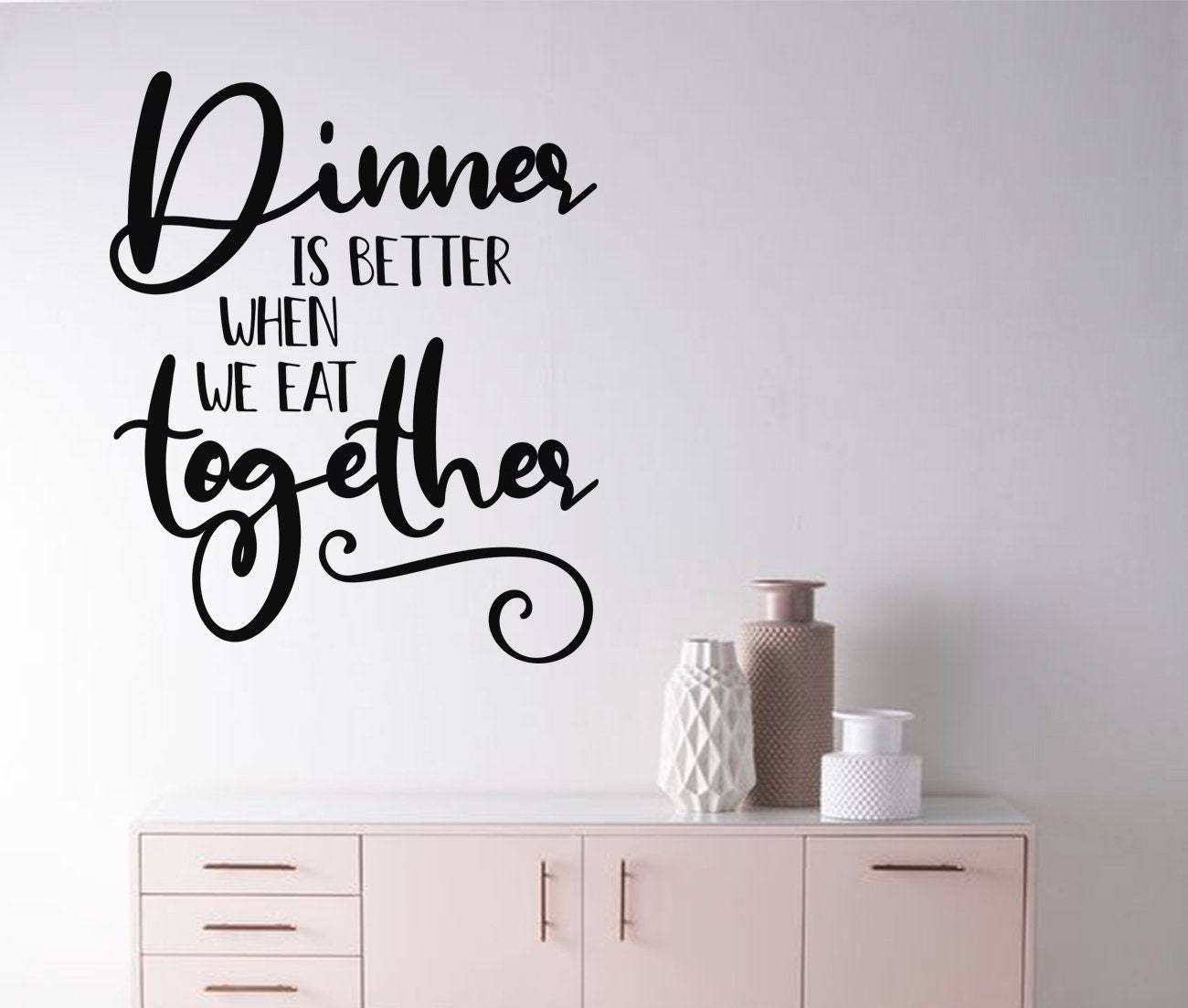 Kitchen Quote Wall Decal, Family Wall Decal, Vinyl Wall Decals, Dining ...