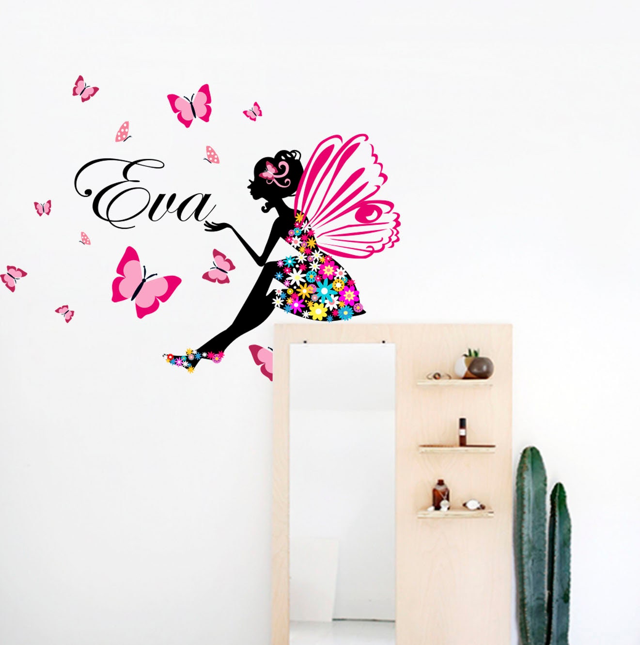 Fairy Wall Decal, Name Wall Decal, Nursery Wall Decal, Girl Name Decal ...