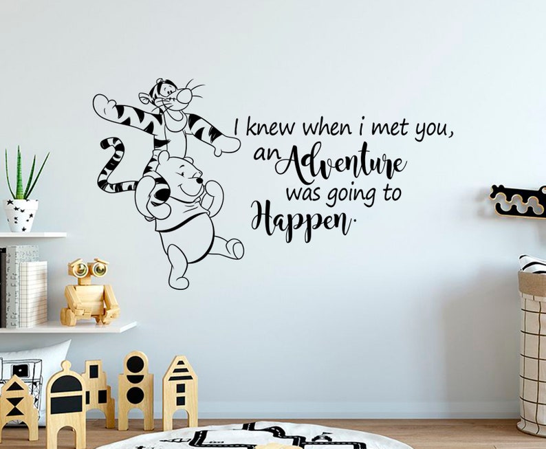 Winnie the Pooh Wall Decal Disney Wall Decal Classic Pooh Etsy