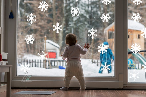 Snowflake Stickers Decals, Christmas Sticker Window