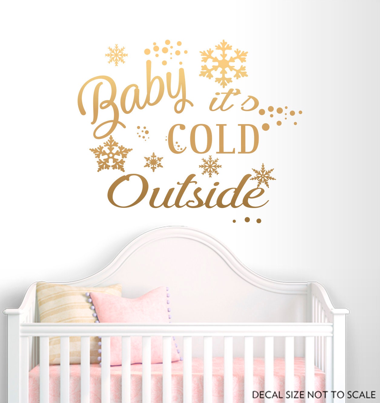 Baby Its Cold Outside Decal, Christmas Quote Decal, Window Wall Decal ...