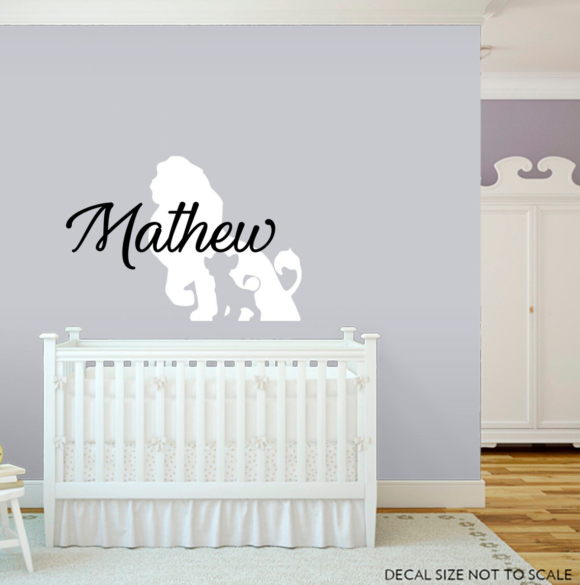 Disney Wall Decal Lion King Wall Decal Custom Kid Name Etsy