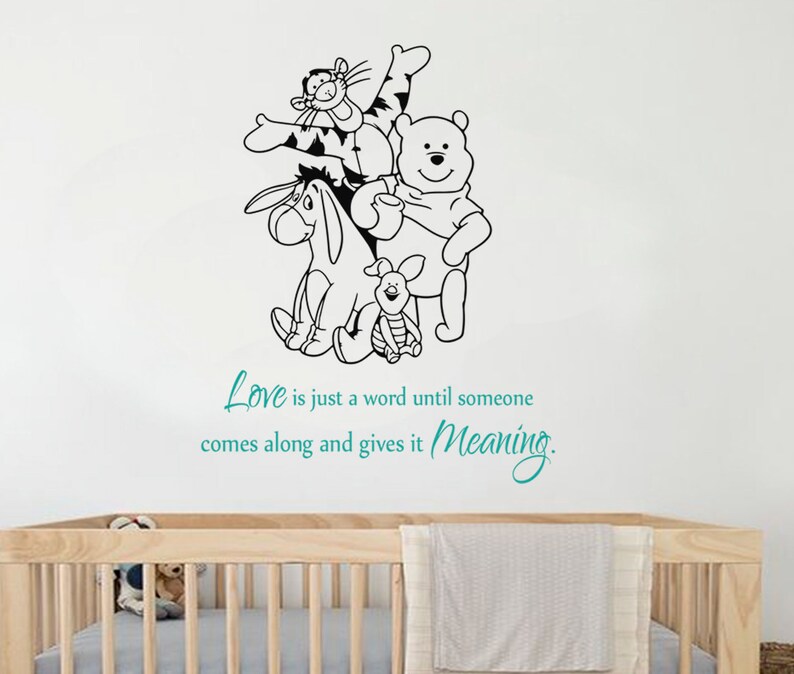Classic Winnie The Pooh Wall Decals Quotes Nursery wall Etsy