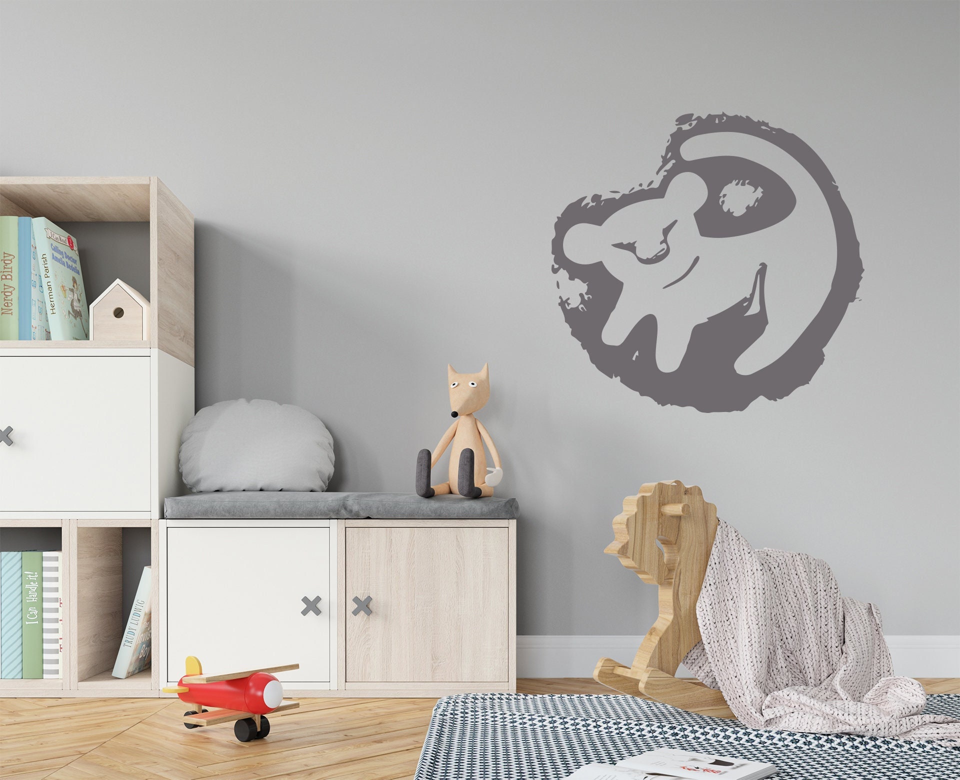 Lion King Wall Decal Disney Wall Decal Baby Boy Nursery Etsy