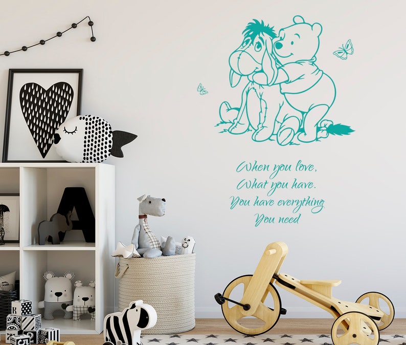 Winnie the Pooh Decal Quote Wall Decal Disney Stickers for Etsy