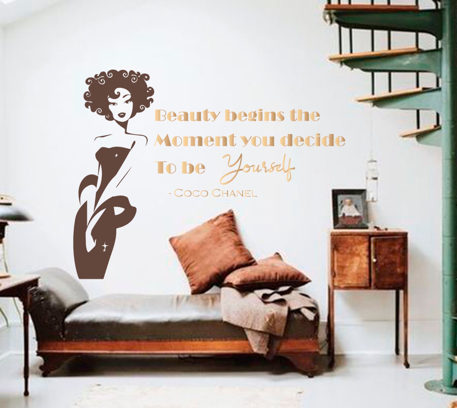 Coco Chanel Quote Printable Wall Art A Girl Should Be Two 