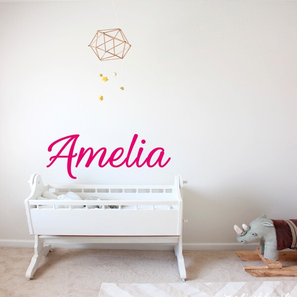 Girl Name Wall Decal Etsy UK