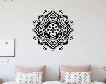 Mandala Wall Decals Boho Yoga Sticker Namaste Indian Vinyl Bohemian ...