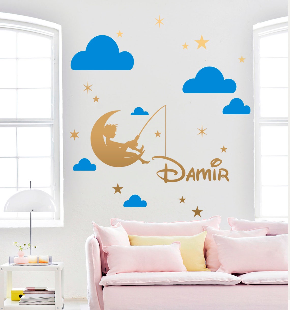 Disney Wall Decal Boy Name Decal Nursery Wall Decal Kids Etsy