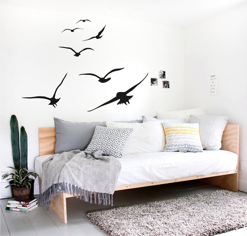 Flying Birds Wall Decals Birds Vinyl Decals Bedroom Stickers Etsy UK