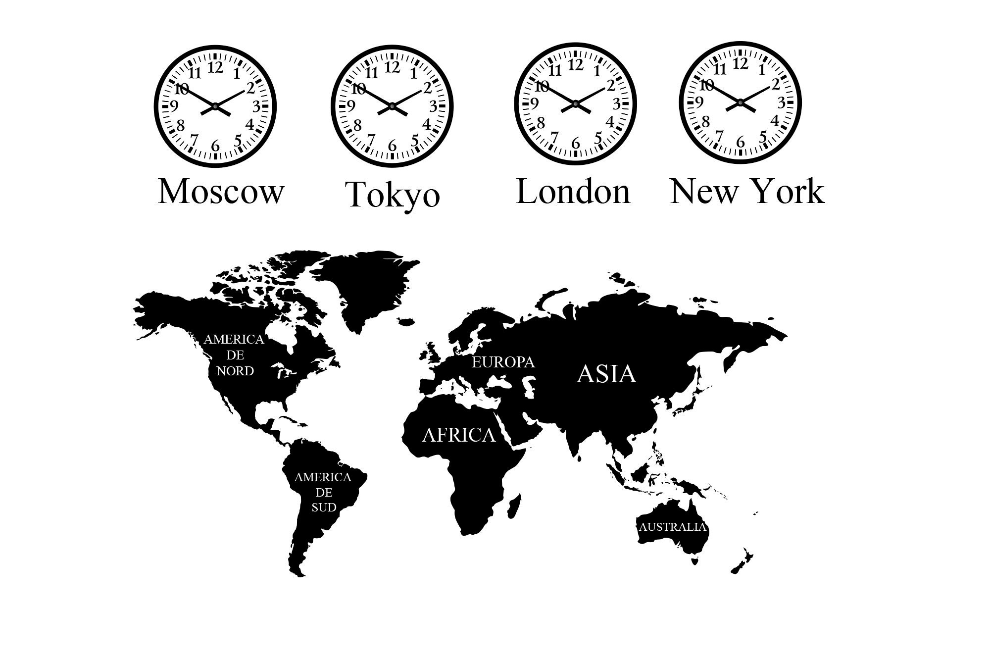 World Map Wall Decal Office Wall Decal World Map Sticker for Etsy