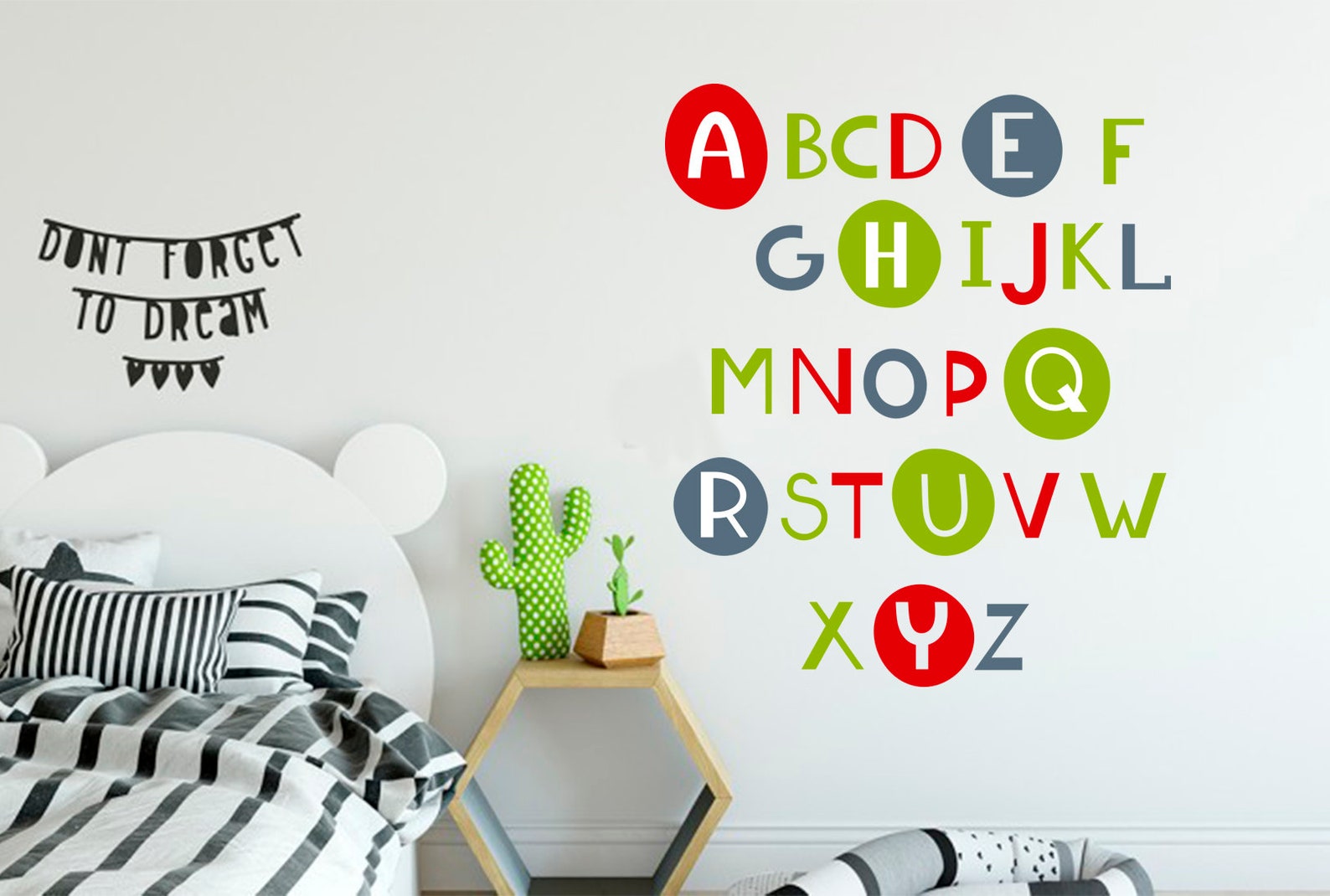Colorful Abc Wall Decal for Kids Alphabet Wall Decal for Etsy